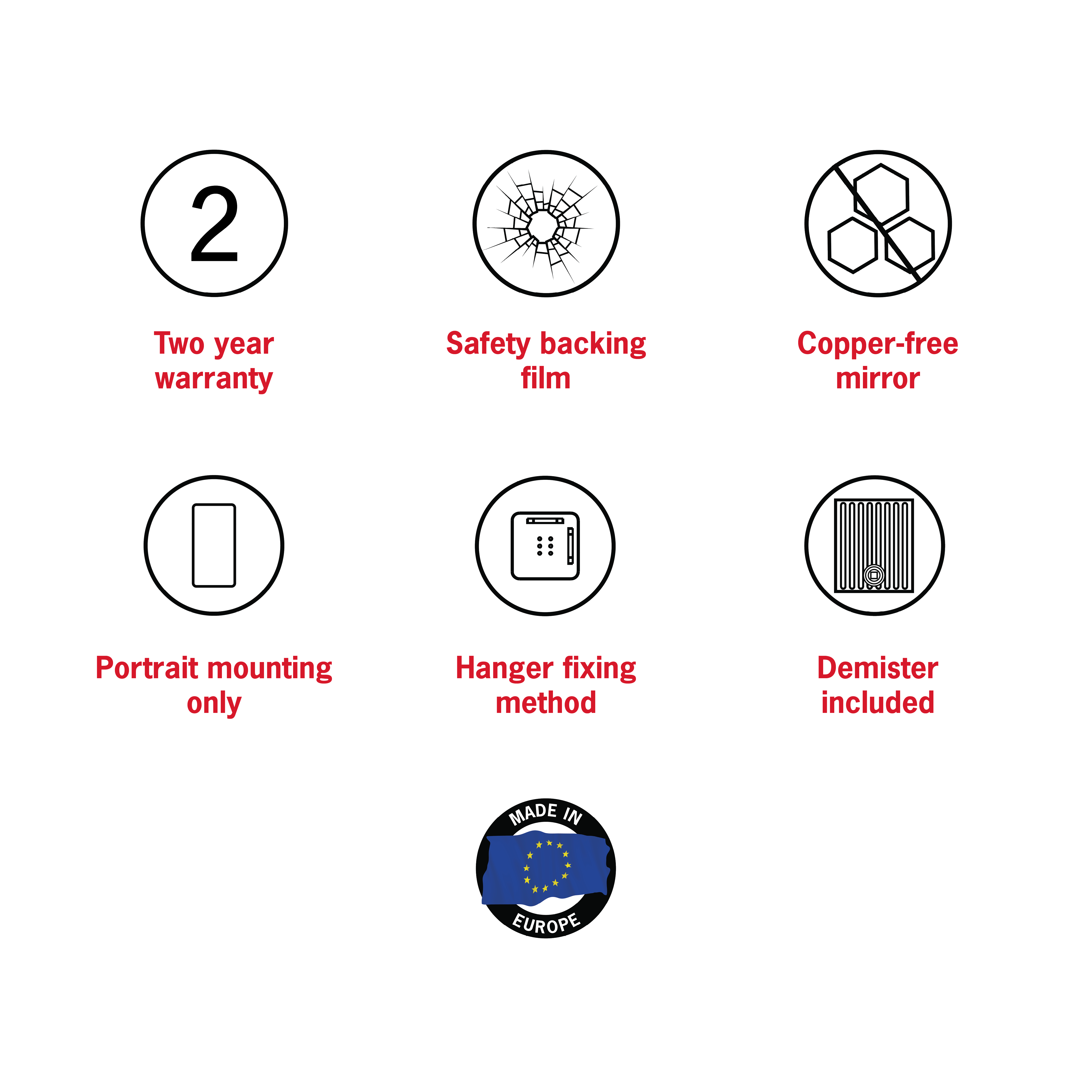 Juno Arch White Framed Mirror - 500x800mm