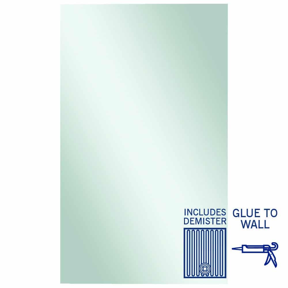 Jackson Rectangle Polished Edge Mirror - 1500X900Mm Glue-To-Wall And Demister