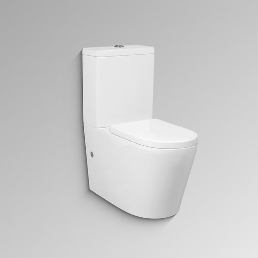 KOVA Compact Rimless Tornado Flush BTW Toilet Suite 