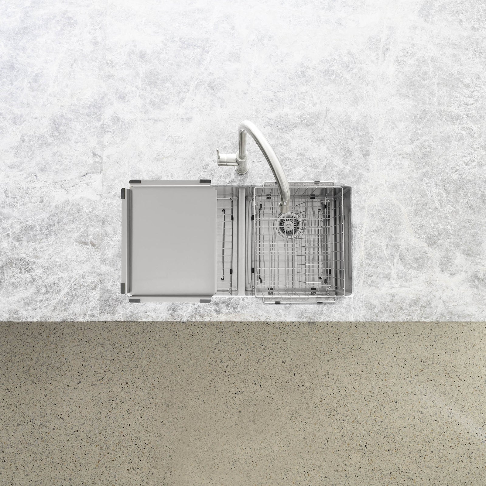 Lavello Dish Draining Tray - PVD Brushed Nickel