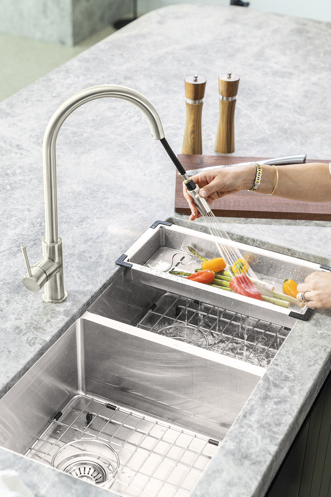 Lavello Kitchen Sink Colander - PVD Brushed Nickel
