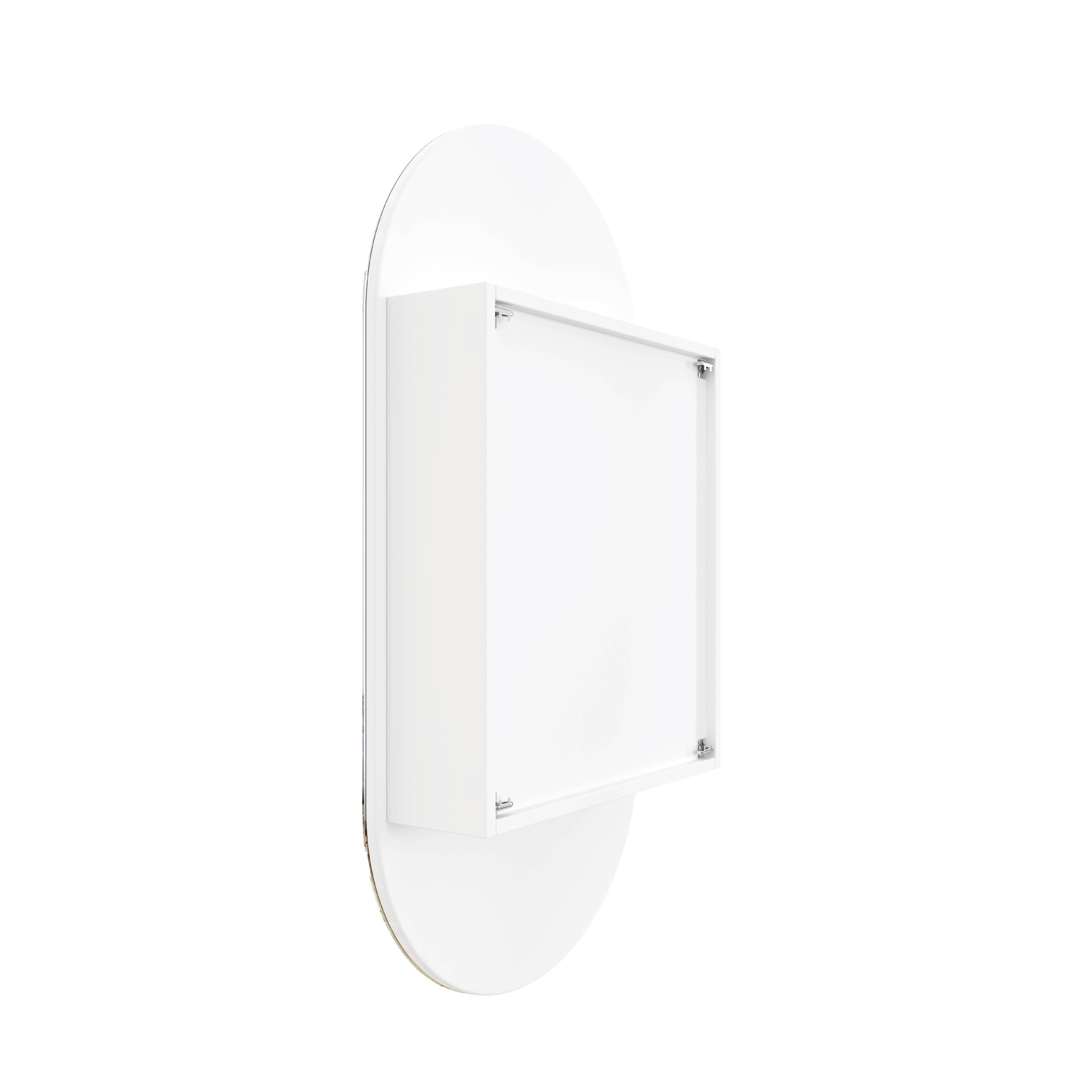 Lincoln Pill White Mirror Cabinet - 500x1000x150mm