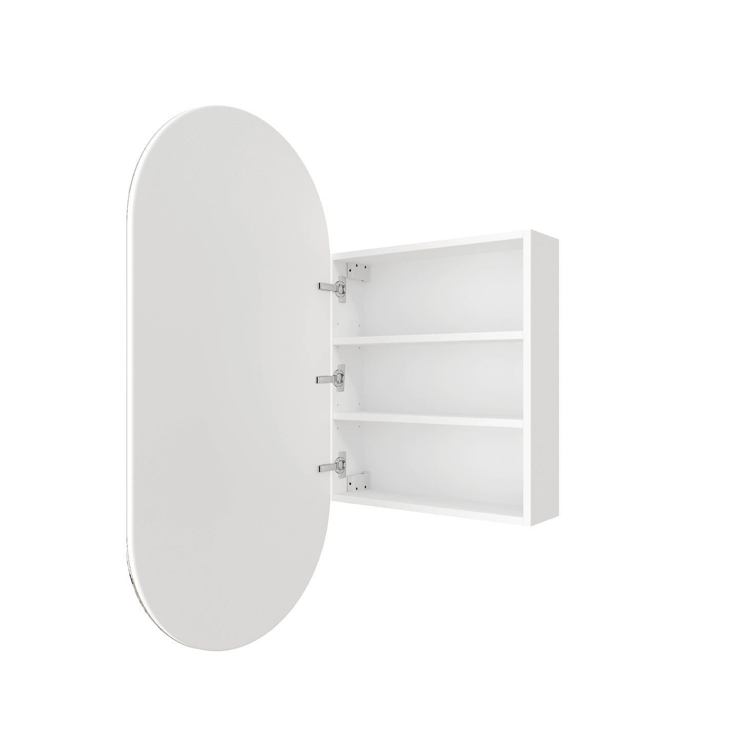Lincoln Pill White Mirror Cabinet - 500x1000x150mm