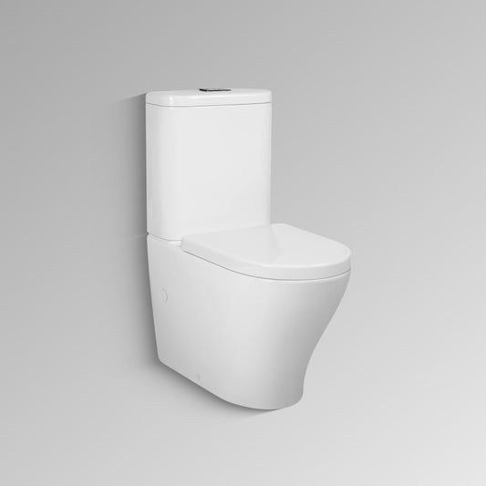 LUSSO Raised Height Tornado Flush BTW Toilet Suite Slim Seat