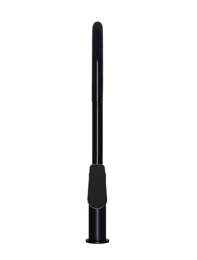 Round Paddle Piccola Pull Out Kitchen Mixer Tap - Matte Black