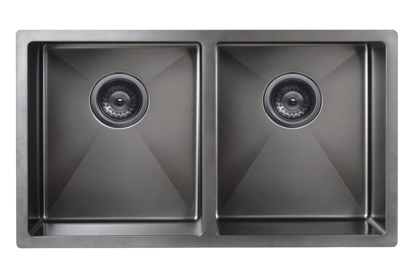 Lavello Kitchen Sink - Double Bowl 760 x 440 - Gunmetal Black