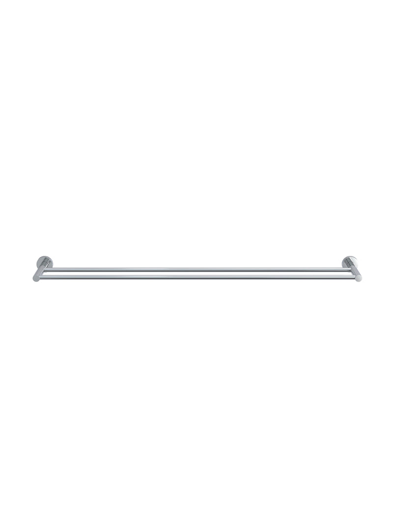 Round Double Towel Rail 900mm - Polished Chrome