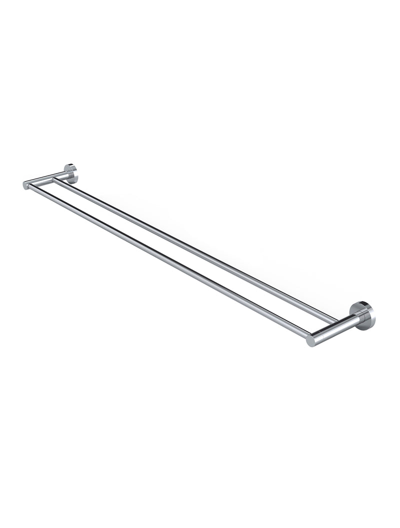 Round Double Towel Rail 900mm - Polished Chrome