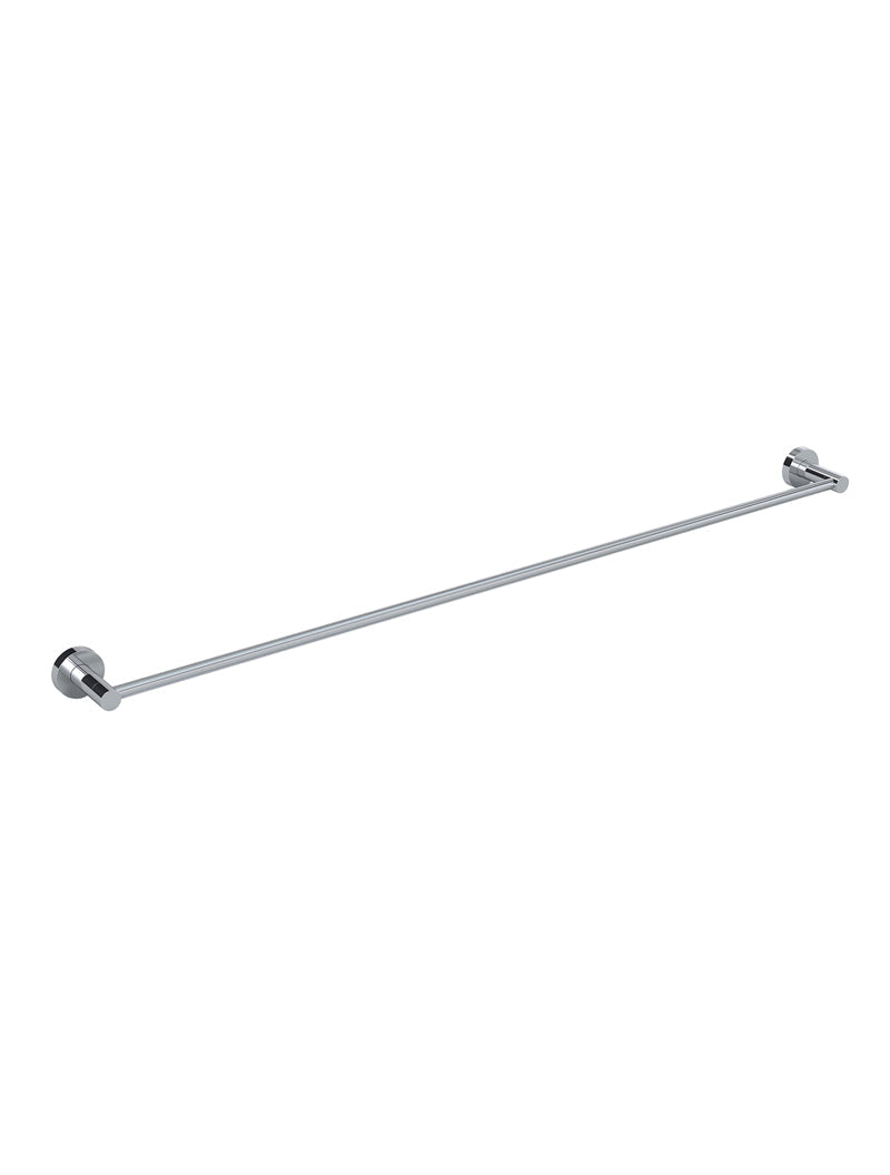 Round Single Towel Rail - Polished Chrome