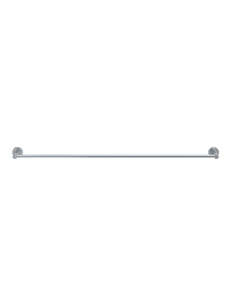 Round Single Towel Rail - Polished Chrome