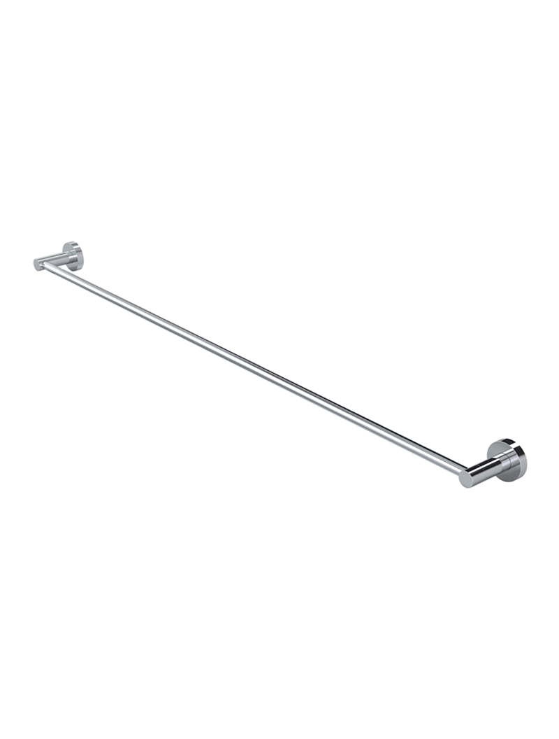 Round Single Towel Rail - Polished Chrome