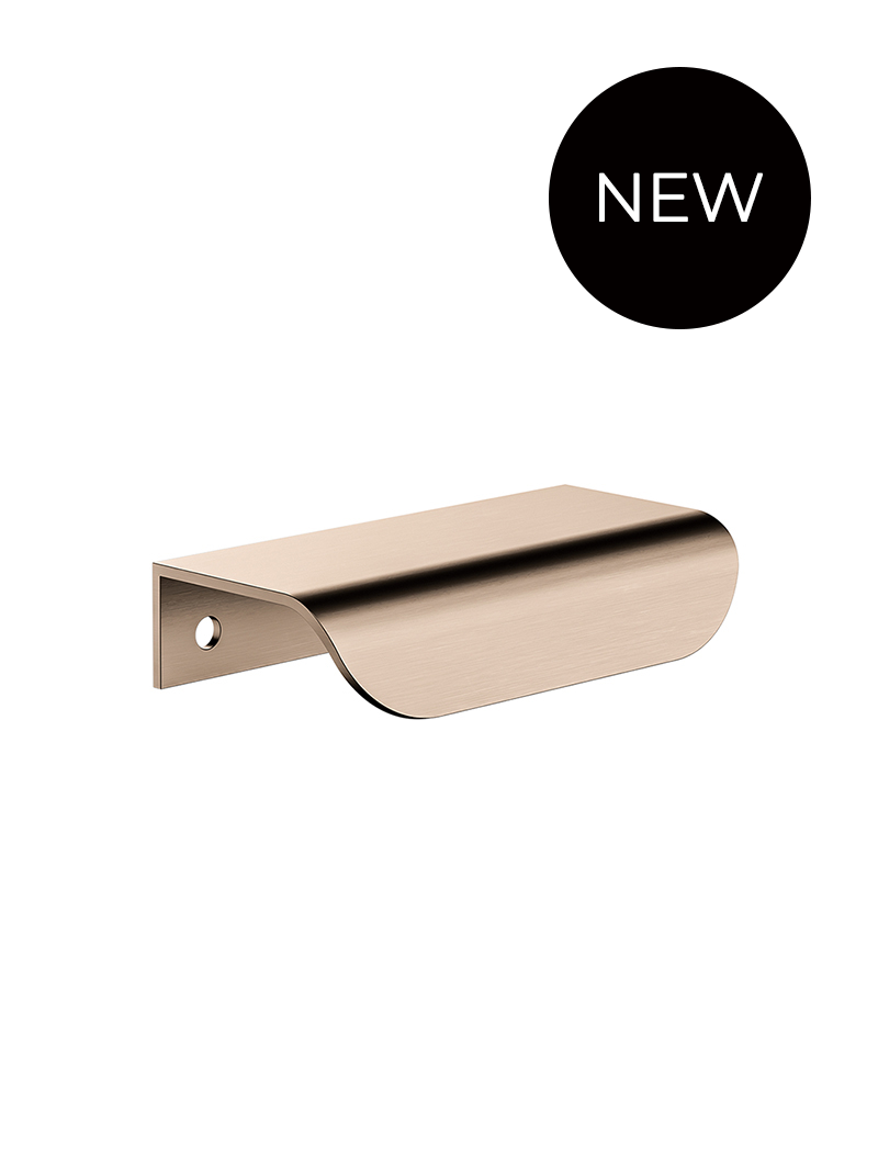 Öppen T-Pull Cabinet Handle Edge-Pull 75mm Cabinet Handle (Brushed) - PVD Champagne