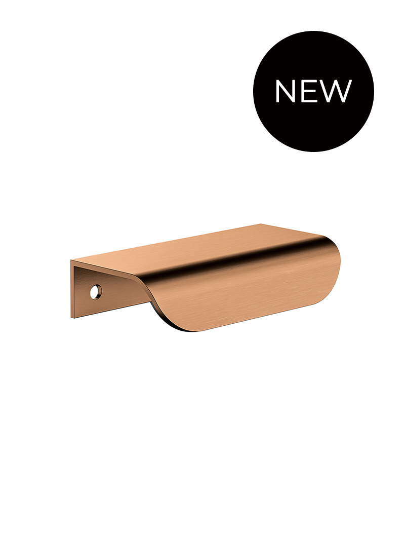 Öppen T-Pull Cabinet Handle Edge-Pull 75mm Cabinet Handle (Brushed) - Lustre Bronze