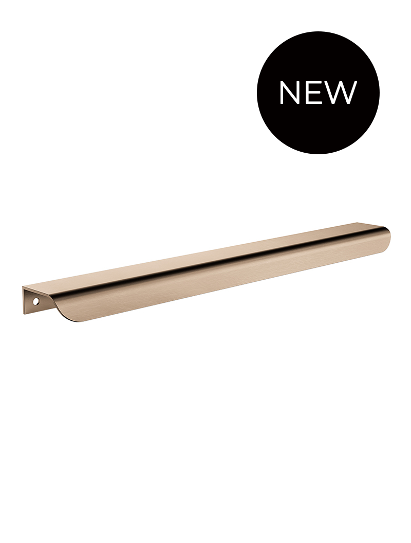 Öppen Edge-Pull 300mm Cabinet Handle (Brushed) - PVD Champagne