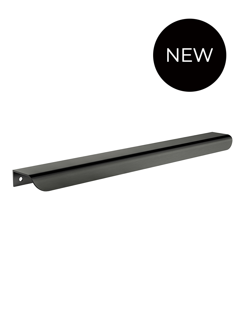 Öppen Edge-Pull 300mm Cabinet Handle (Brushed) - Shadow Gunmetal