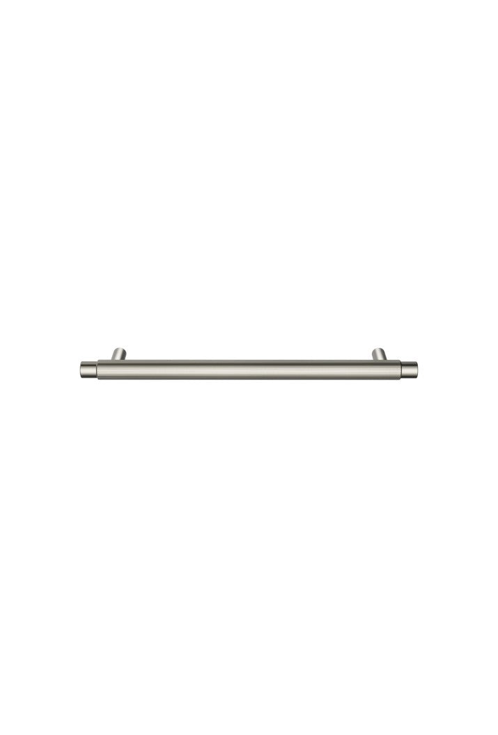 Öppen Round Pull 200mm Cabinet Handle (Linear Knurled) - PVD Brushed Nickel