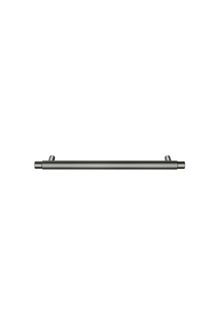 Öppen Round Pull 200mm Cabinet Handle (Linear Knurled) - Shadow Gunmetal