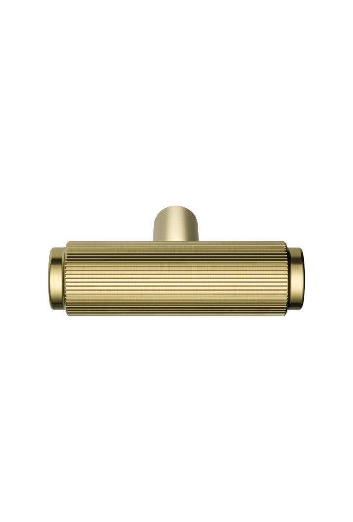 Öppen T-Pull Cabinet Handle (Linear Knurled) - PVD Tiger Bronze