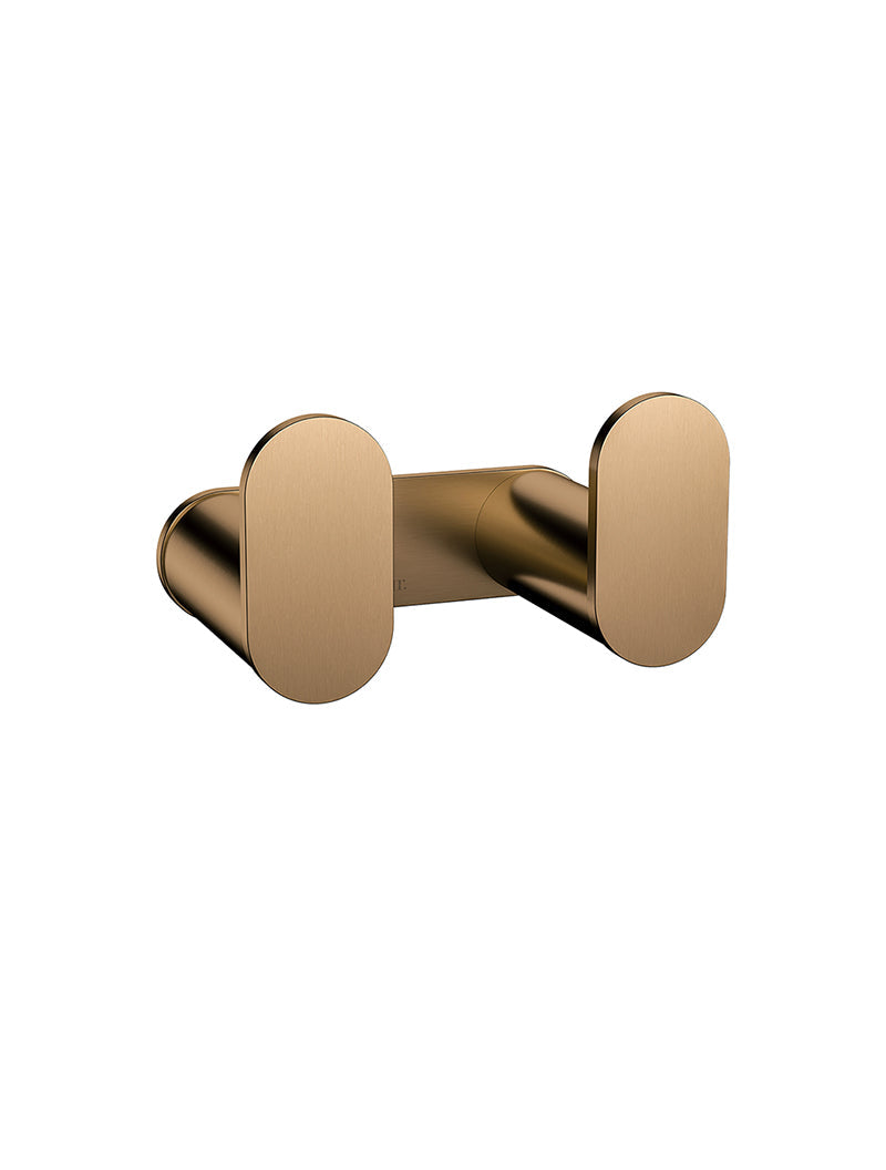 Curvaé Double Robe Hook - Lustre Bronze