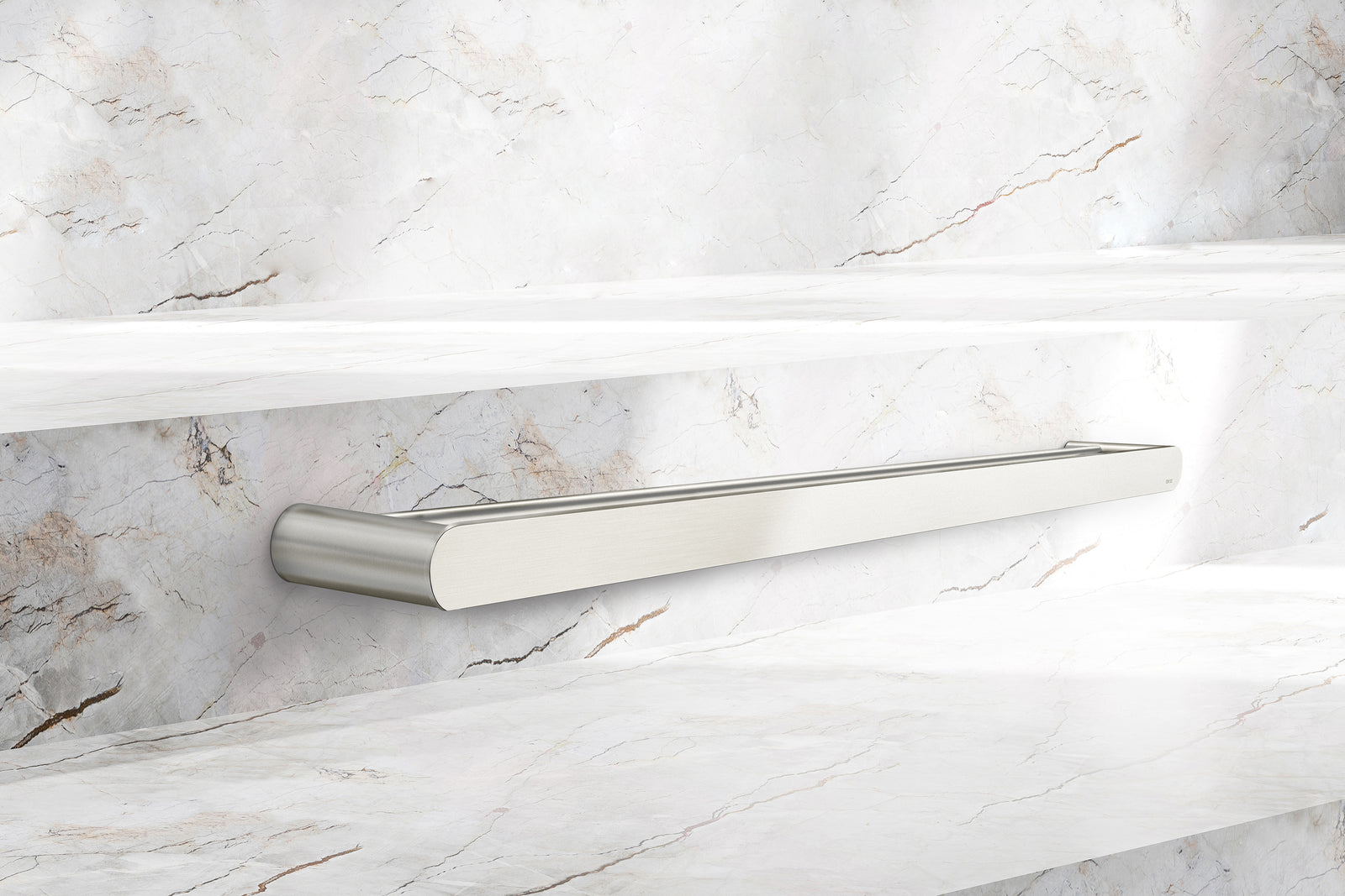 Curvaé Double Towel Rail 600mm - PVD Brushed Nickel