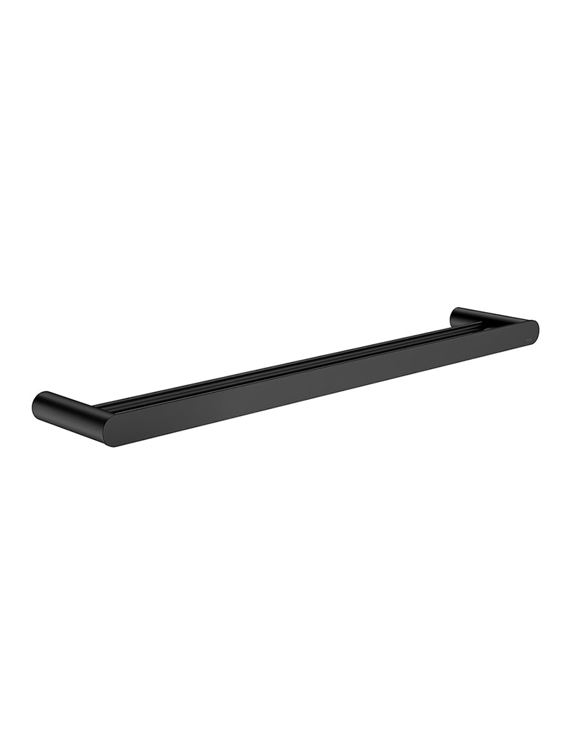 Curvaé Double Towel Rail 600mm - Matte Black