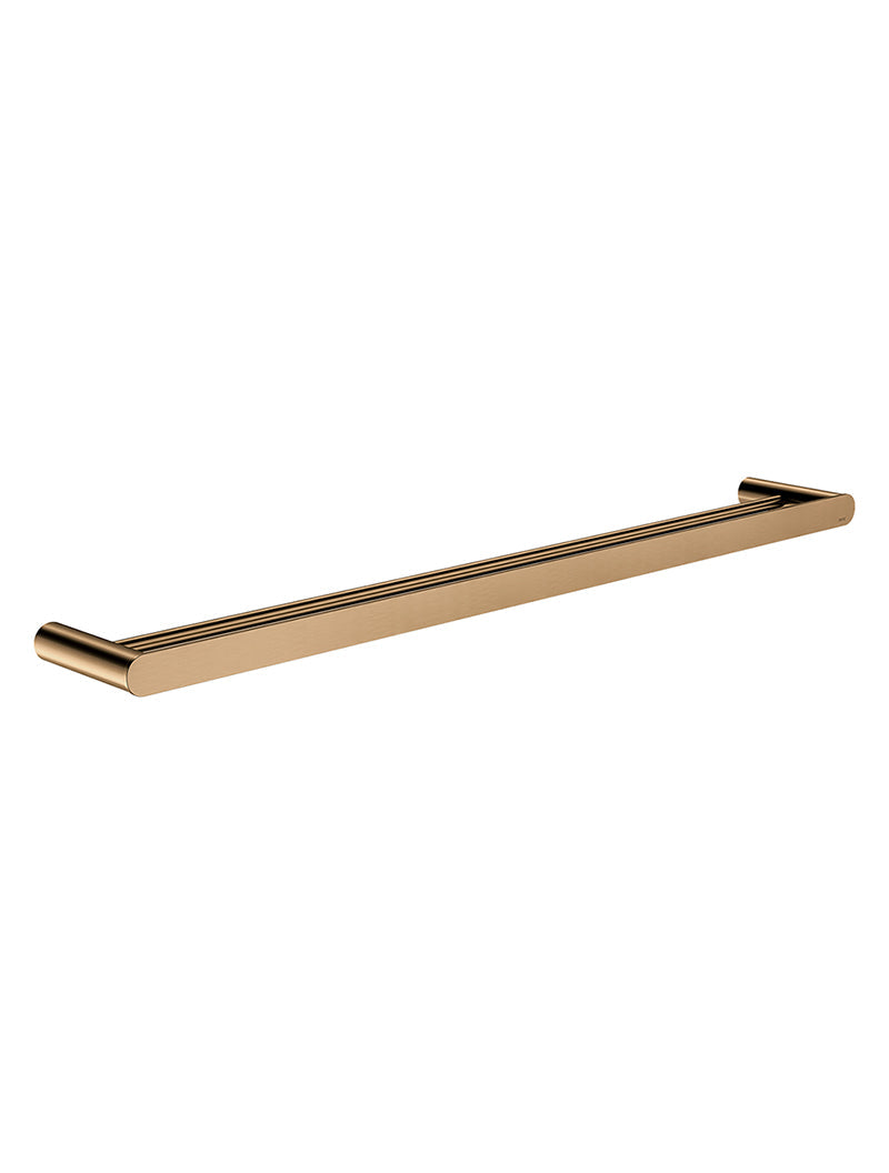 Curvaé Double Towel Rail 800mm - Lustre Bronze