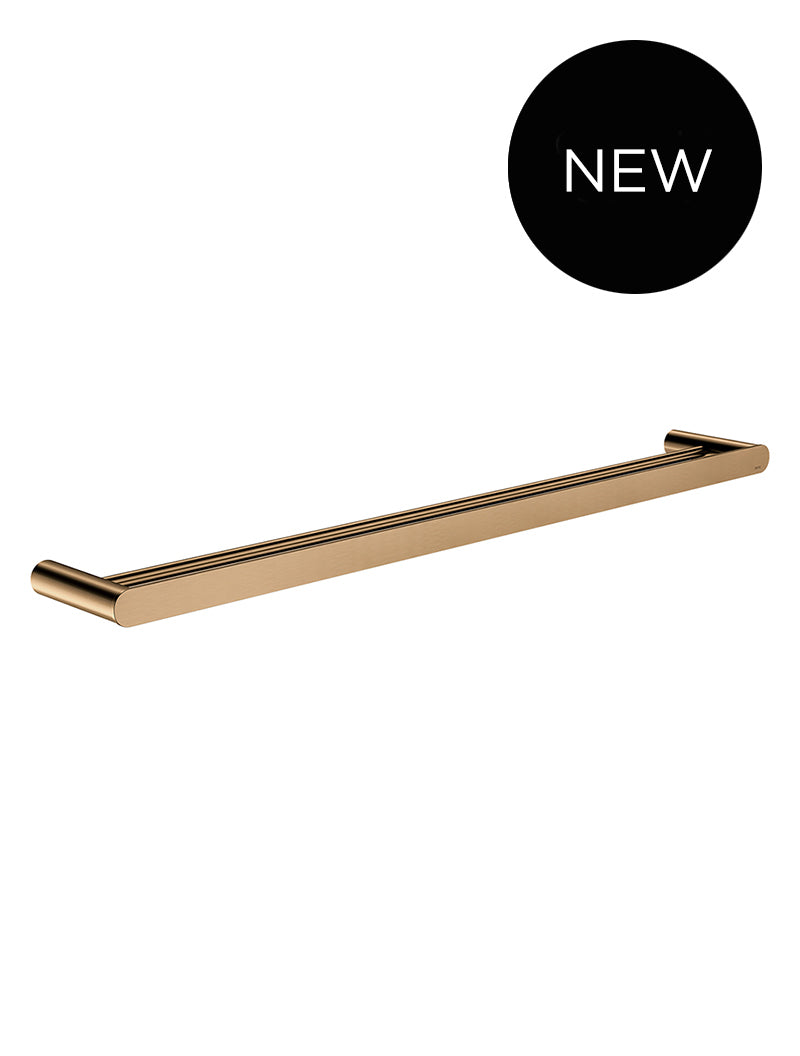 Curvaé Double Towel Rail 800mm - Lustre Bronze