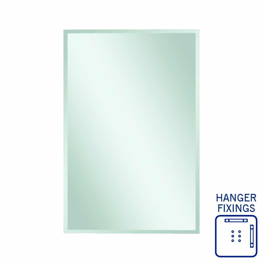 Montana Rectangle 25Mm Bevel Edge Mirror - 1200X800Mm With Hangers