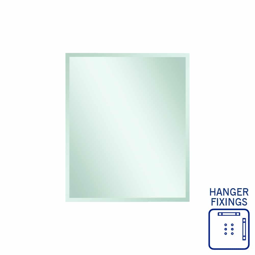 Montana Rectangle 25Mm Bevel Edge Mirror - 900X750Mm With Hangers