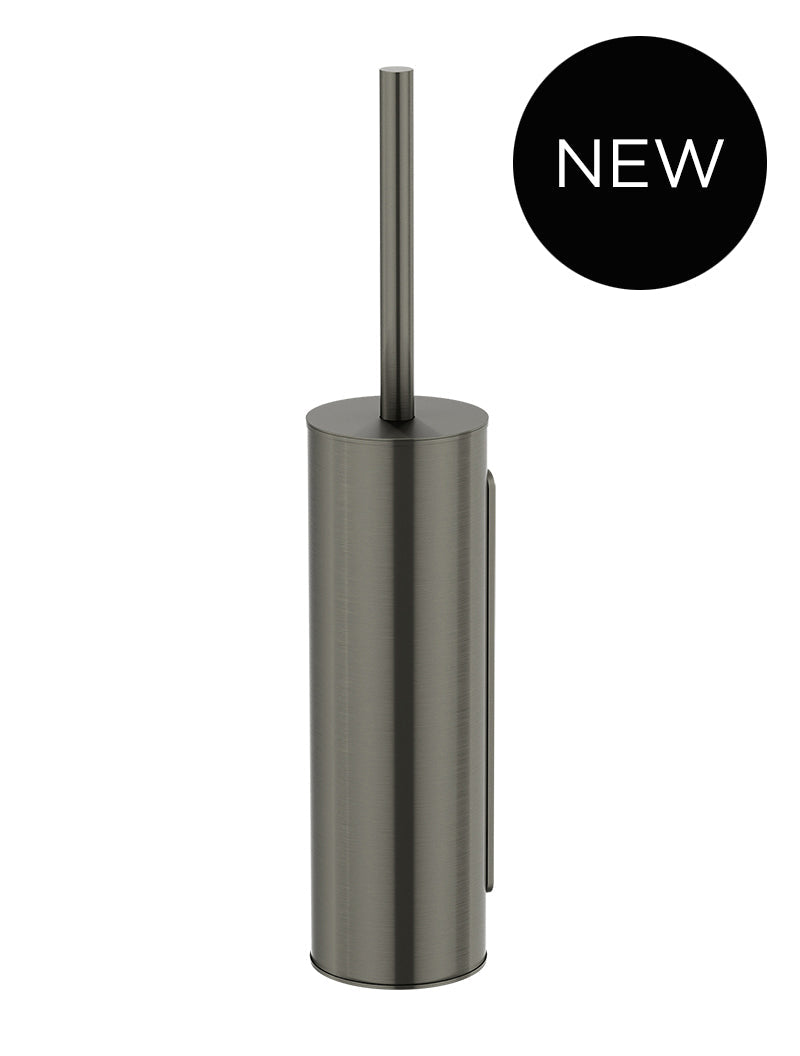 Round Toilet Brush & Holder - Shadow Gunmetal