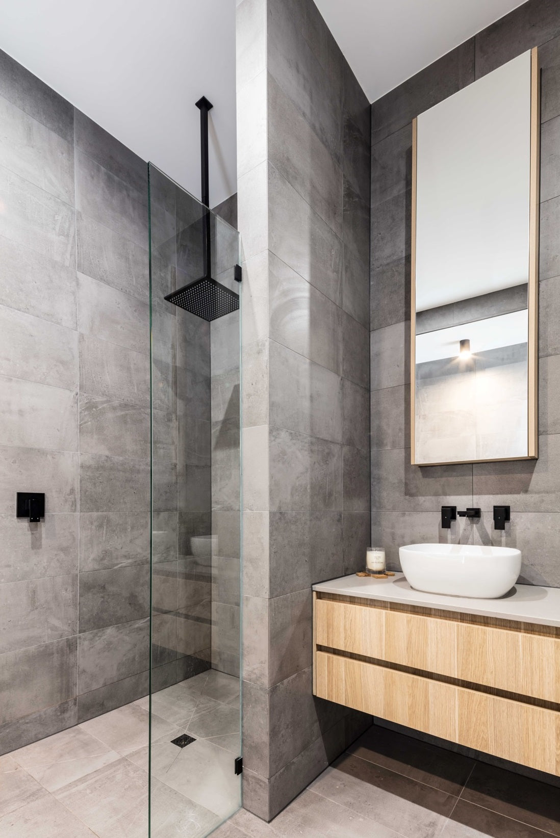 Square Wall Mixer - Matte Black