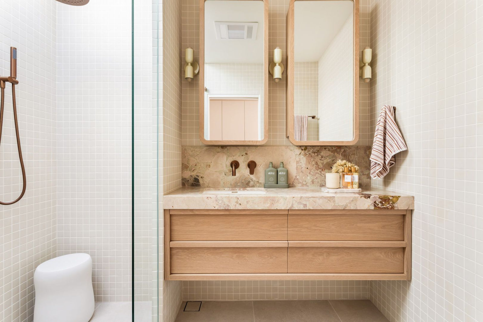 Round Wall Mixer Paddle Handle Trim Kit (In-wall Body Not Included) - Lustre Bronze