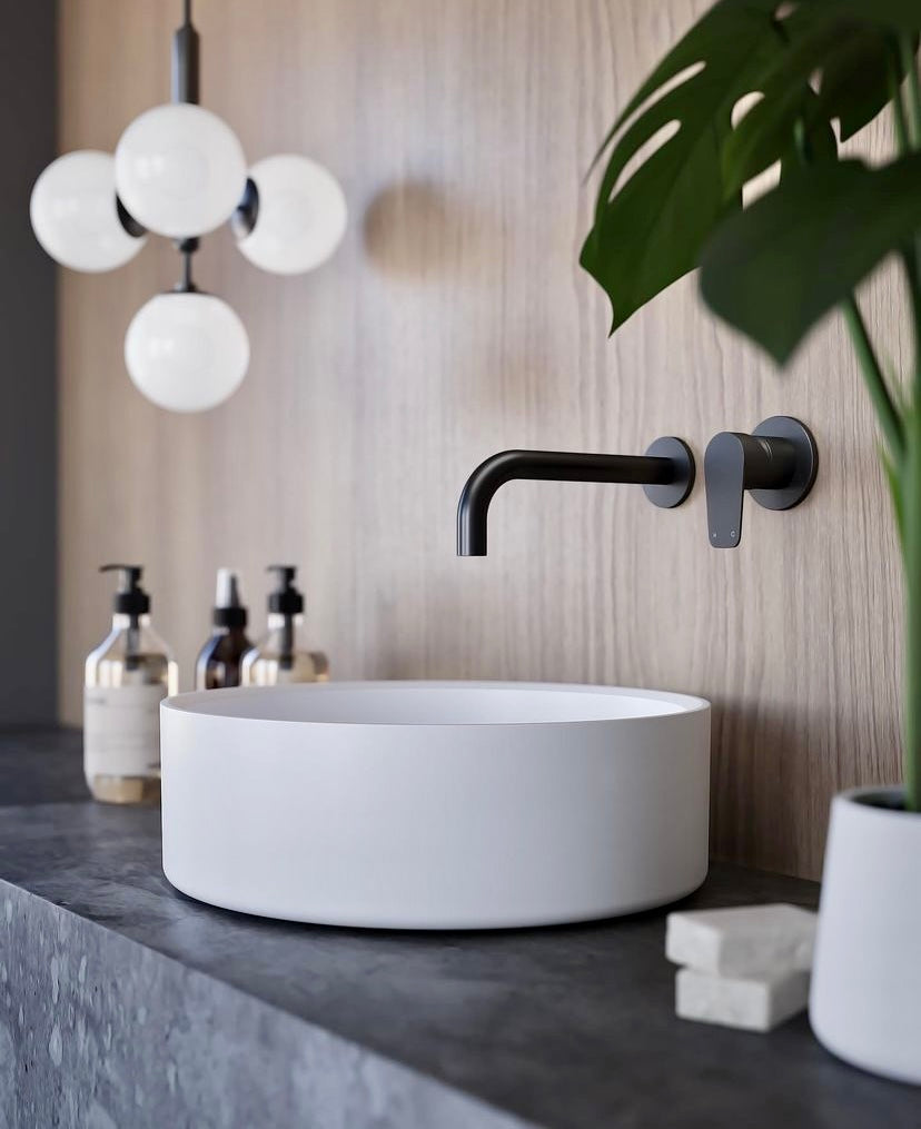 Round Wall Mixer Paddle Handle Trim Kit (In-wall Body Not Included) - Shadow Gunmetal