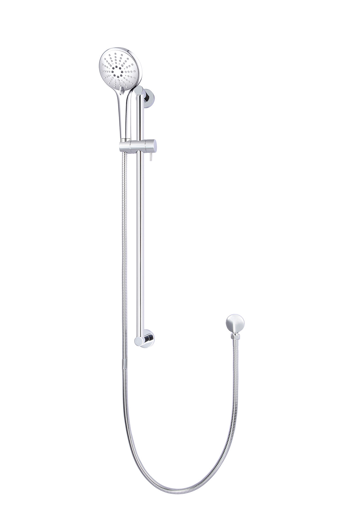 Round Three Function Hand Shower on Rail Column - Polished Chrome