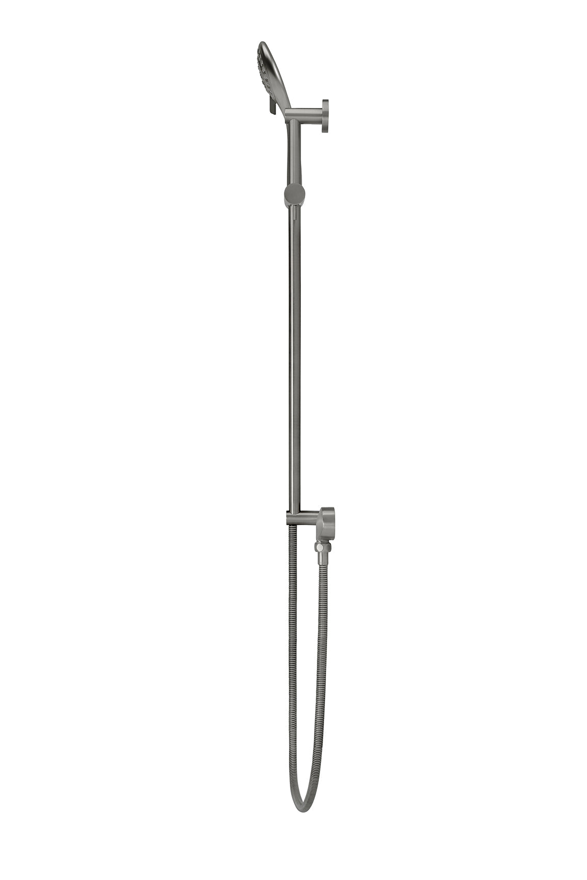 Round Three Function Hand Shower on Rail Column - Shadow Gunmetal