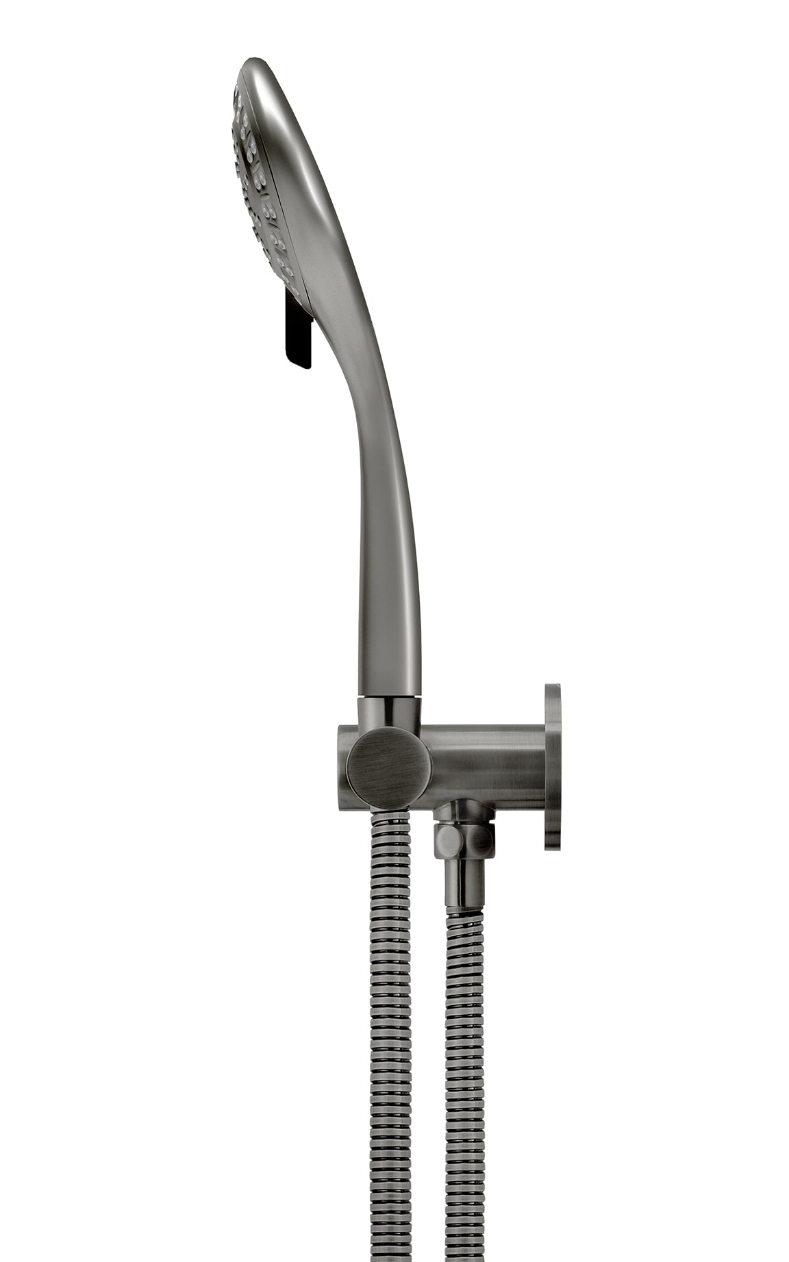 Round Hand Shower on Swivel Bracket - Shadow Gunmetal
