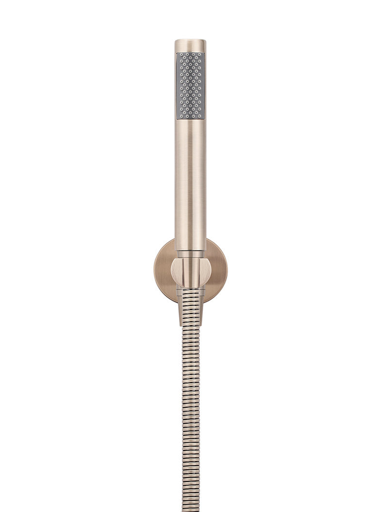 Round Hand Shower on Fixed Bracket - Champagne