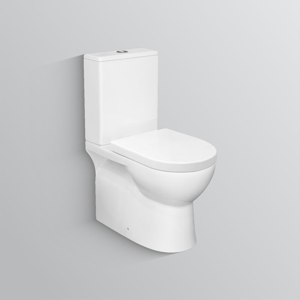 MARLO Rimless Raised Height Back to Wall Toilet Suite Slim Seat