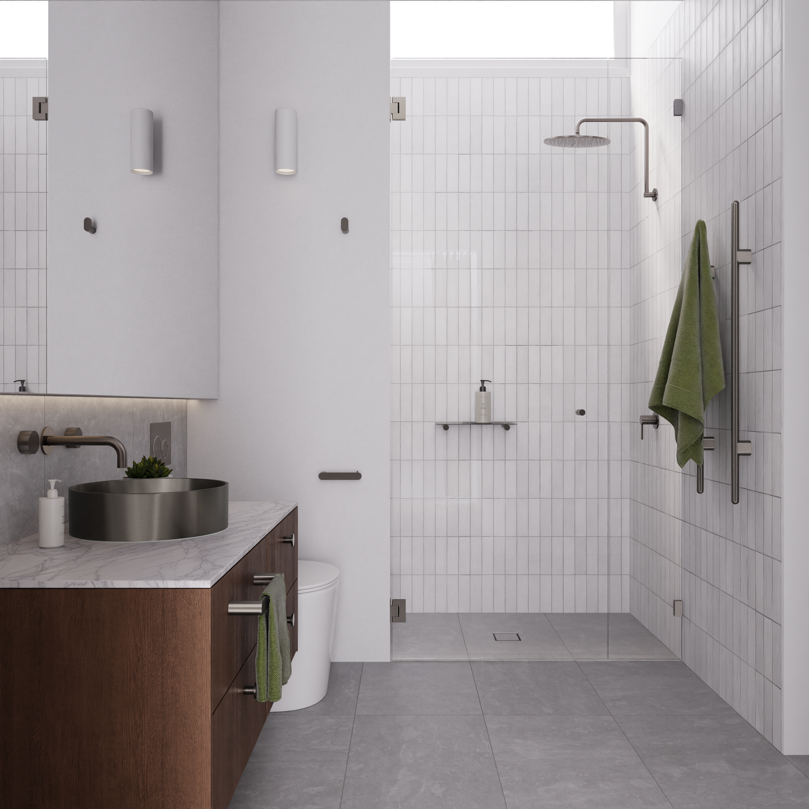 Curvaé Toilet Roll Holder - PVD Shadow Gunmetal