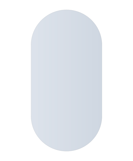 Duke Polished Edge Pill Mirror 600X1200Mm Glue-To-Wall