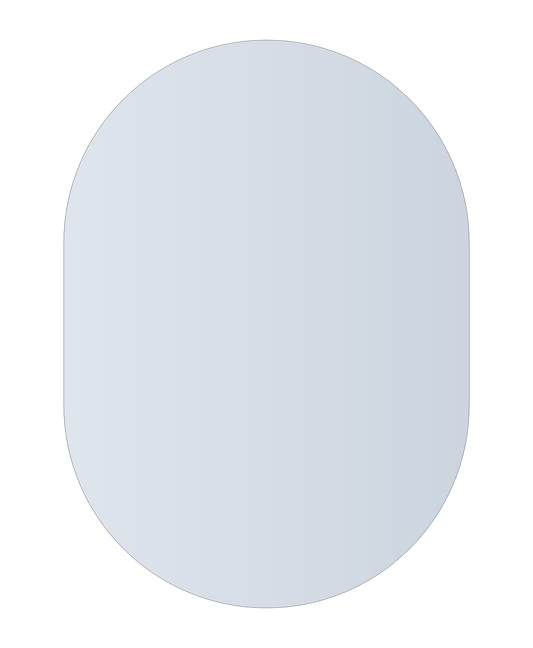 Duke Polished Edge Pill Mirror 500X700Mm With Hangers