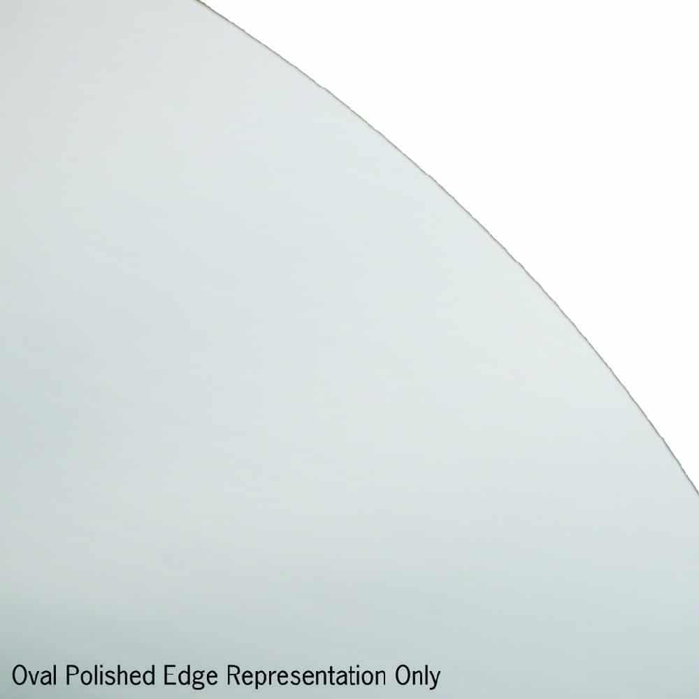 Cody Polished Edge Oval Mirror - 900x750mm Glue-to-Wall and Demister