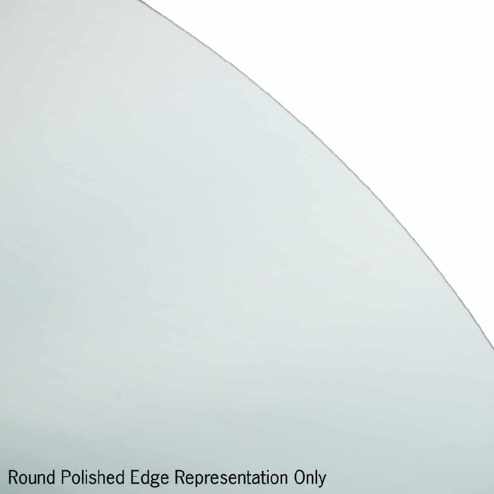 Rio Polished Edge Round Mirror - 800mmØ with Hangers and Demister