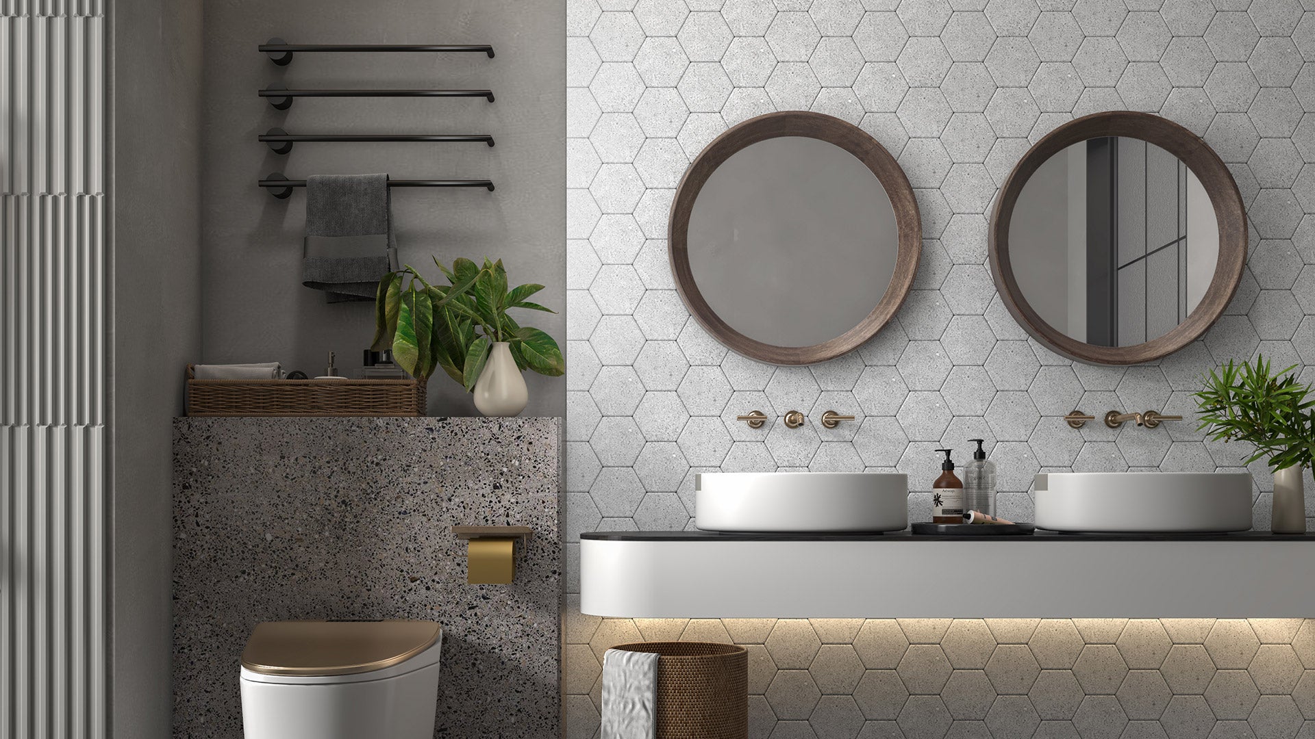 Buy Prodigy Graphite Hexagon Mosaics in Melbourne