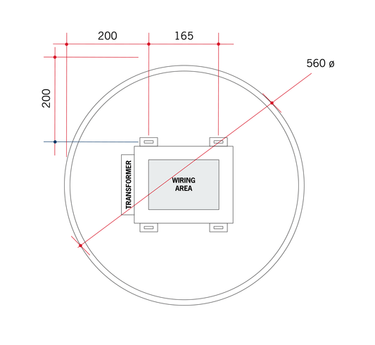 Backlit Round Mirror with Border Warm Light 610mmØ 18 Watts