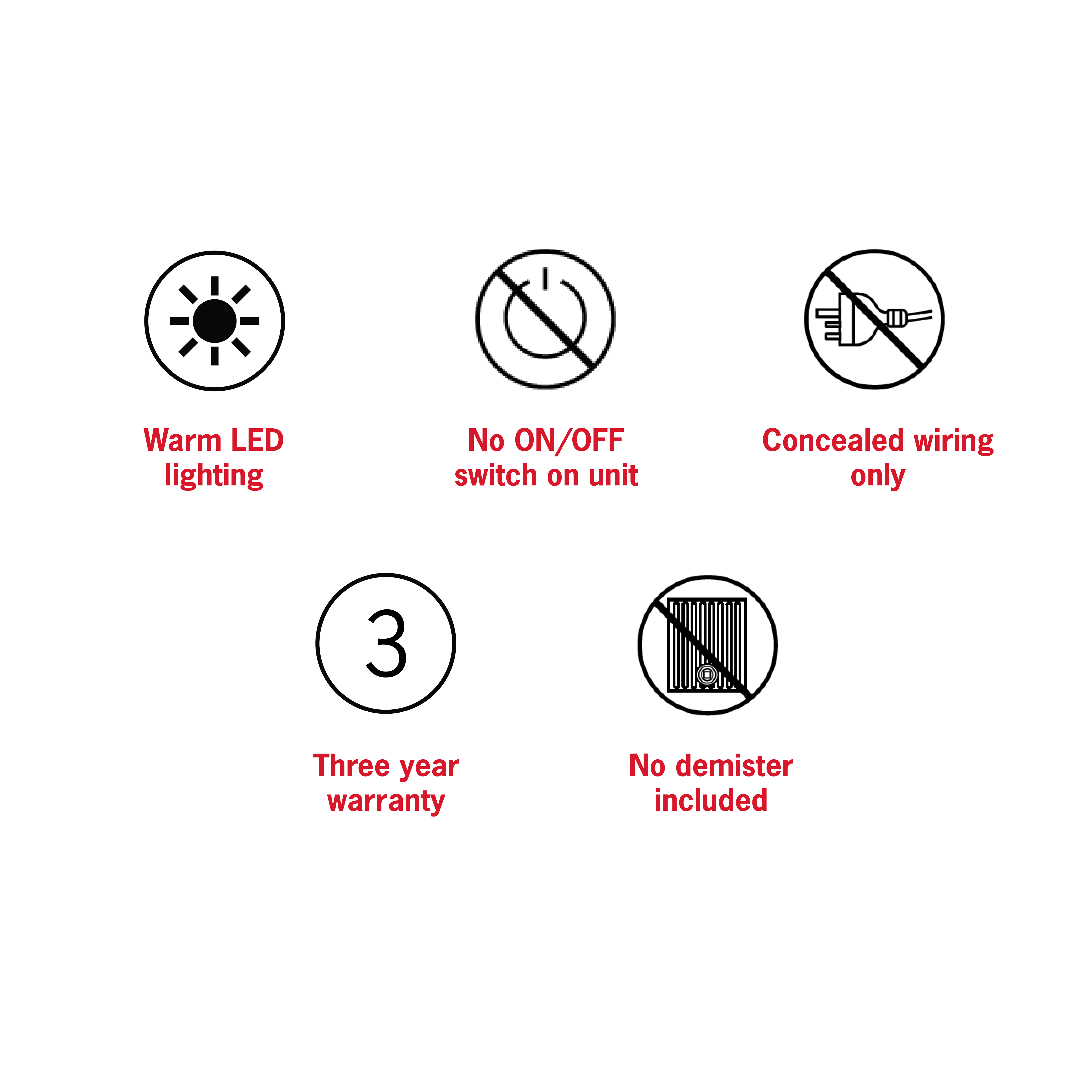 Backlit Round Mirror with Border Warm Light 610mmØ 18 Watts