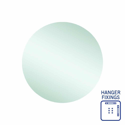 Rio Polished Edge Round Mirror - 600Mmø With Hangers