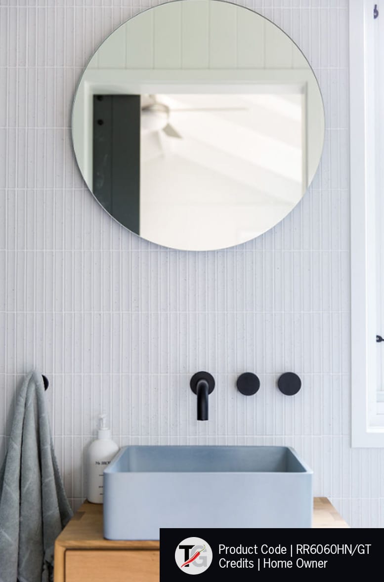 Rio Polished Edge Round Mirror - 600mmØ Glue-to-Wall