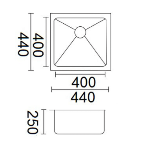 Luminare Sink 440 x 440mm