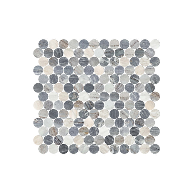 Blue Sandstone Penny Mosaic